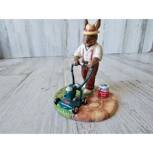 Royal Doulton bunnykins Victa DB for 79 lawn mower cutting grass bunny rabbit li
